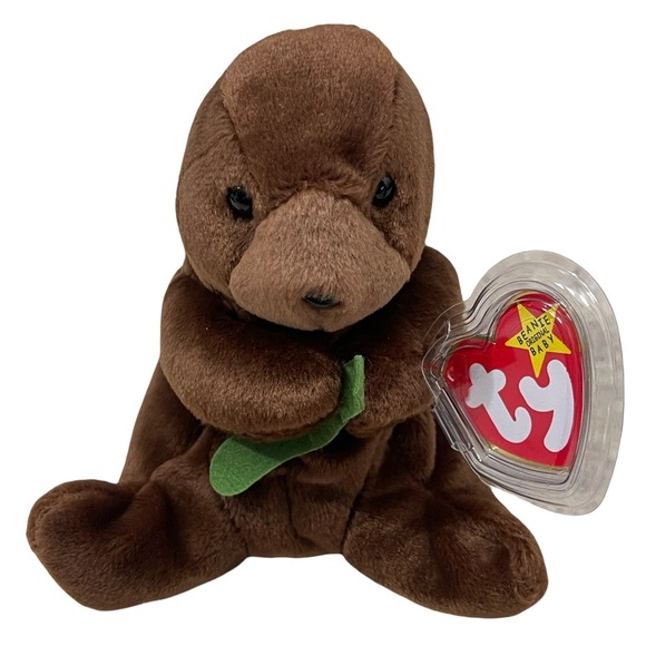 1995 Ty Beanie Baby Babies Seaweed The Otter With Tags Style - 4080 - Picture 3 of 8